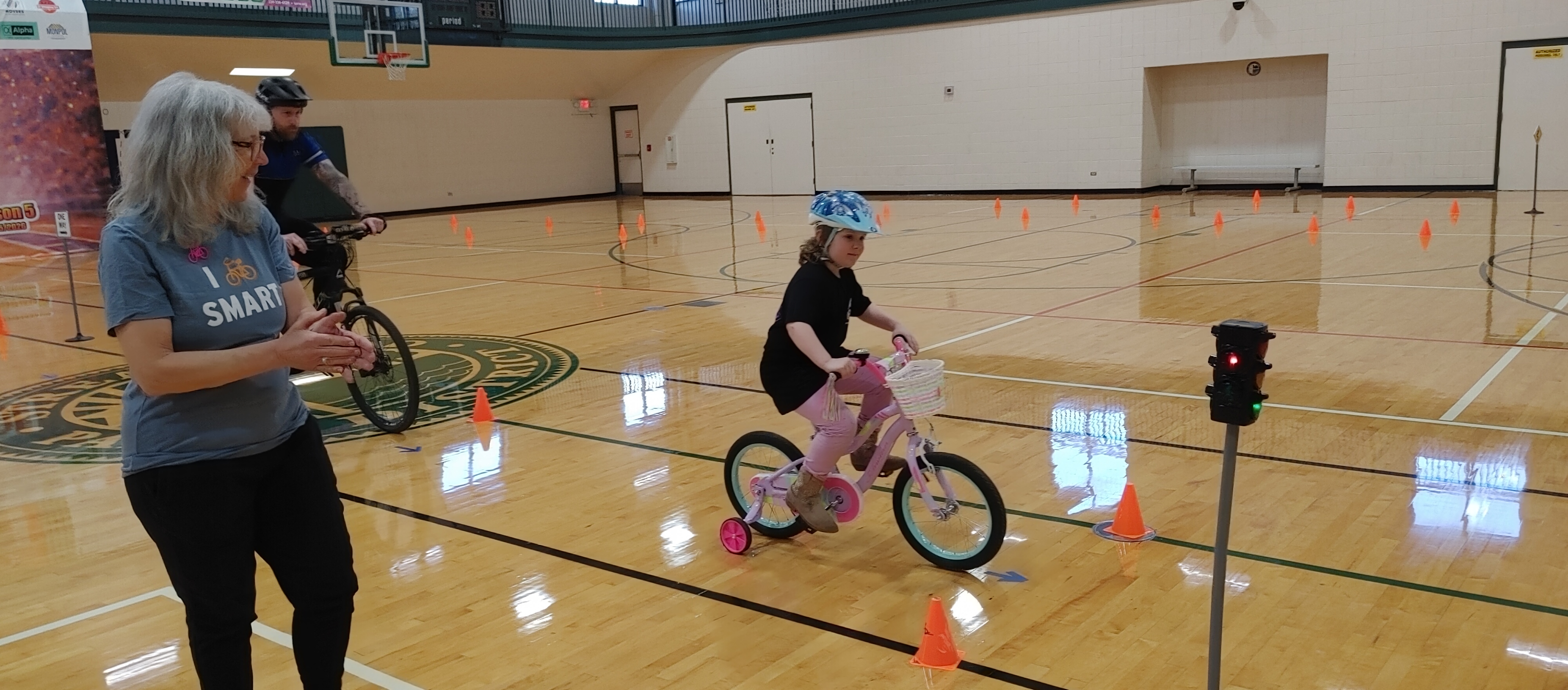 LCI teaching at Bike Safety at Bike Safety & Skills w/ Streamwood Biking at Streamwood Park District